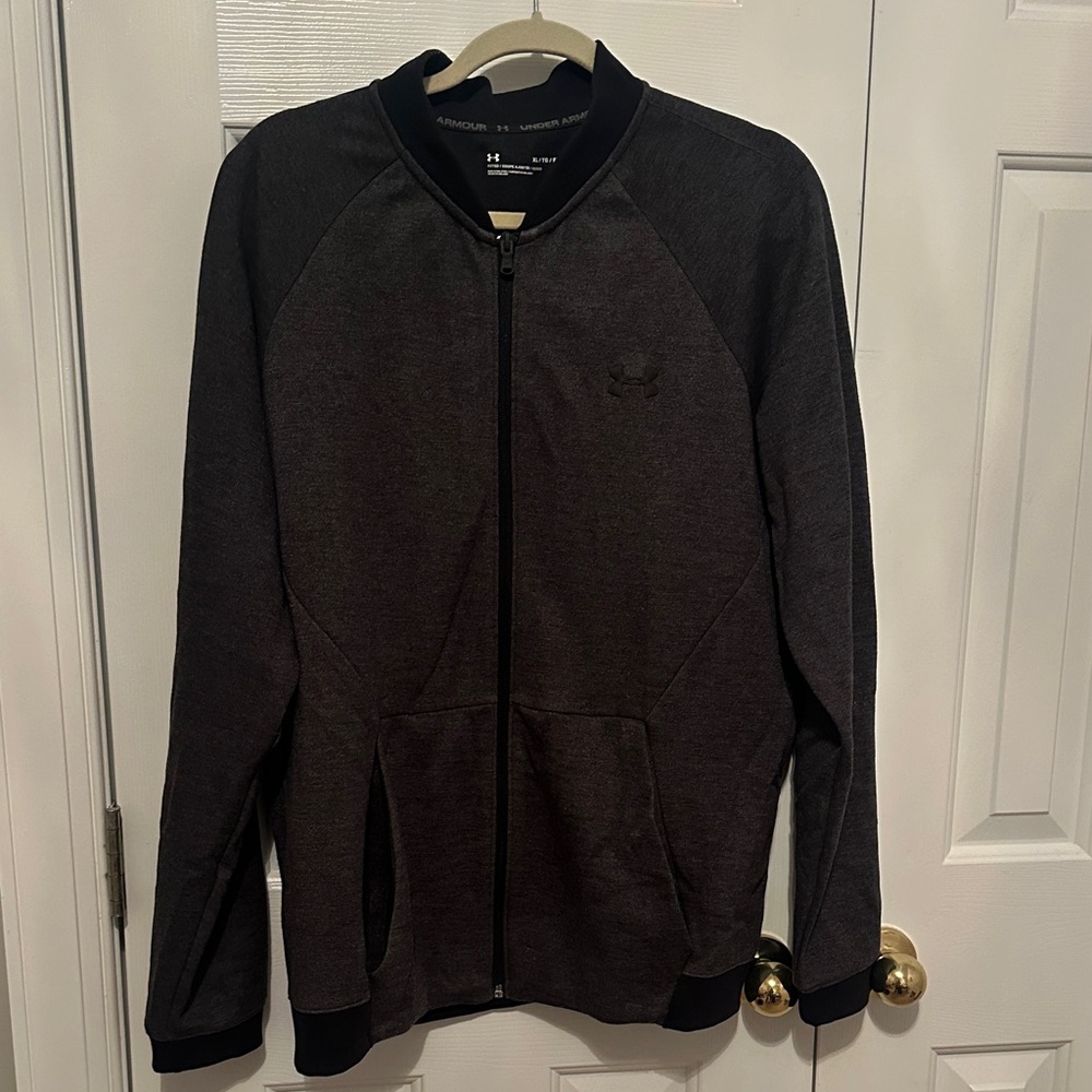 Under Armour Dark Charcoal/Black Full-Zip Performance Jacket